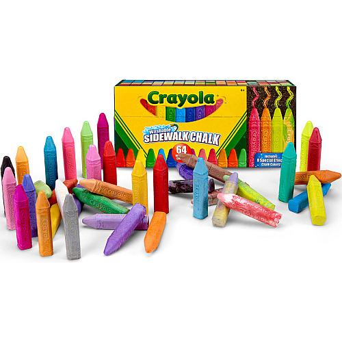 Crayola Washable Sidewalk Chalk Assorted - 64 / Box (512064)