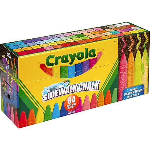 Crayola Washable Sidewalk Chalk Assorted - 64 / Box (512064)