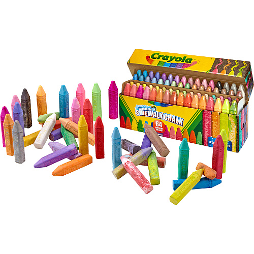 Crayola Washable Sidewalk Chalk Assorted - 64 / Box (512064)