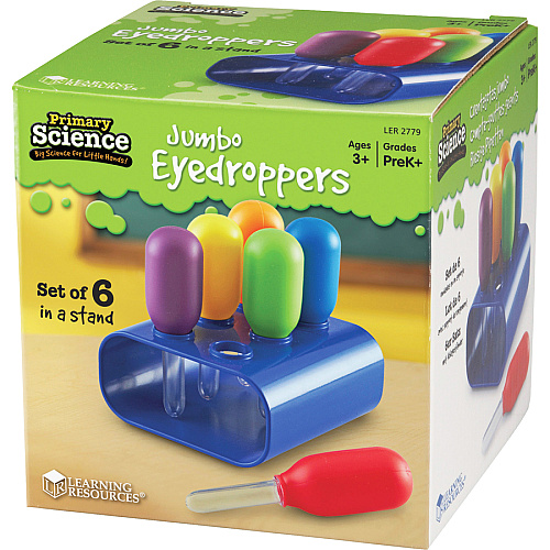 Learning Resources Jumbo Eyedroppers Set Science Experiment Toy - Theme/Subject: Fun, Learning - 3 Year & Up (LER2779)
