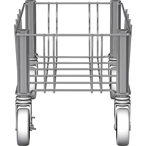 Rubbermaid Commercial 1968468 Slim Jim Stainless Steel Single Dolly for Slim Jim Containers