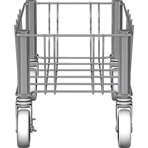 Rubbermaid Commercial 1968468 Slim Jim Stainless Steel Single Dolly for Slim Jim Containers