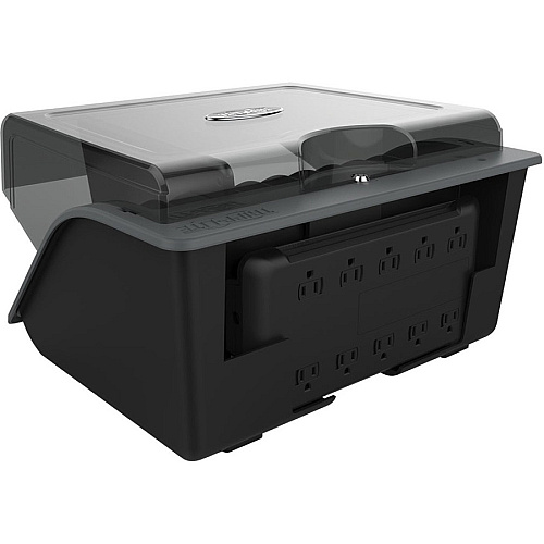Tripp Lite by Eaton 10-Device Desktop AC Charging Station with Surge Protector for Tablets, Laptops and E-Readers Wired - Notebook, Tablet PC, e-book Reader - Charging Capability - Black, Gray (CSD1006AC)
