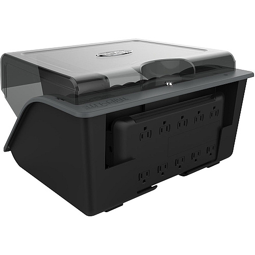 Tripp Lite by Eaton 10-Device Desktop AC Charging Station with Surge Protector for Tablets, Laptops and E-Readers Wired - Notebook, Tablet PC, e-book Reader - Charging Capability - Black, Gray (CSD1006AC)