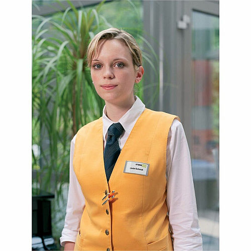 DURABLE Magnetic Classic Name Badge Holder Support 2.88" x 1.25" Media - Silver - 10 / Box (854223)