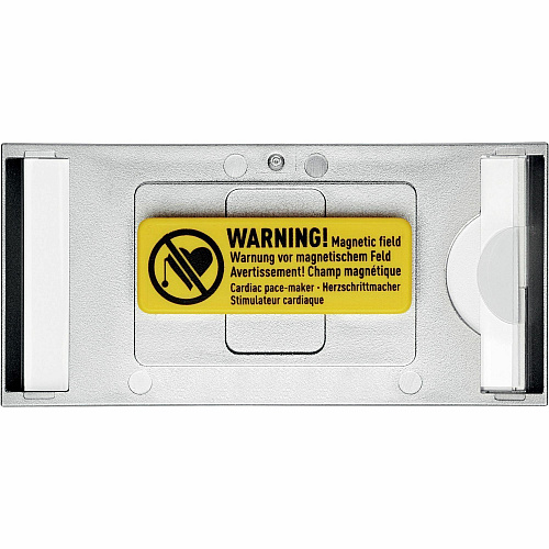DURABLE Magnetic Classic Name Badge Holder Support 2.88" x 1.25" Media - Silver - 10 / Box (854223)