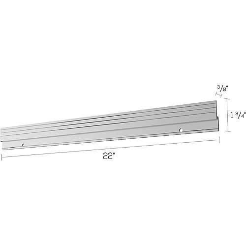 Deflecto Mounting Bar for Storage Box, Organizer Canister - Aluminum 40 lb Load Capacity - 1 Each (22773CR)