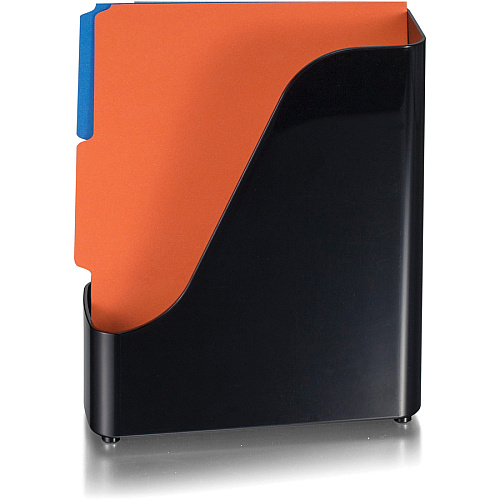 Officemate Open Top Magazine File Black - Plastic - 1 Each (22352)