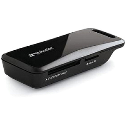 Verbatim USB-C Pocket Card Reader microSD, microSDHC, microSDXC, SD, SDHC, SDXC, MultiMediaCard (MMC) - USB Type C - External1 Each (99236)