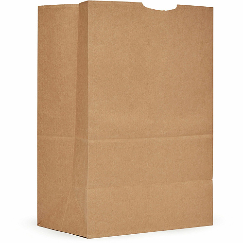 AJM Packaging Grocery Sacks 17" Length x 12" Width x 7" Depth - Kraft - Kraft - Grocery, Food - 500 / Carton (GS57NP5C)