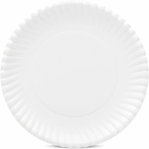 AJM 9" Original Heavyweight Plates Serving, Reheating - Disposable - Microwave Safe - 9" Diameter - White - Paper Body - 120 / Pack (OH9AJBXWH)