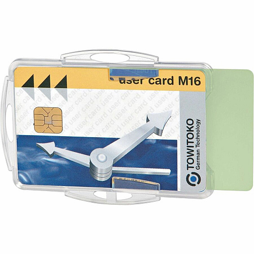 DURABLE 8218/8267 Replacement ID Card Holder Support 3.35" x 2.13" Media - Vertical, Horizontal - Transparent - 10 / Box (891919)
