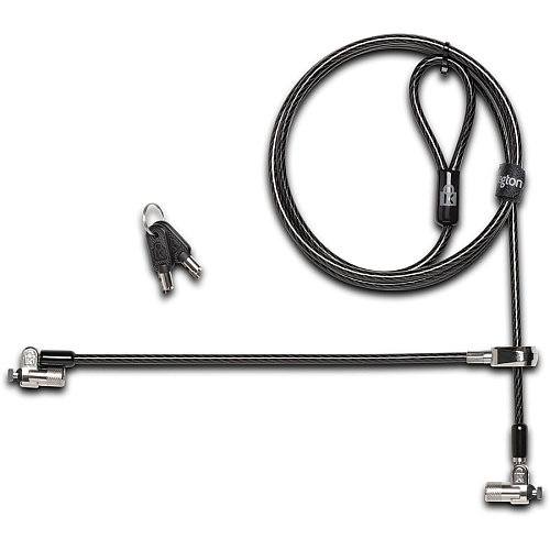 Kensington MicroSaver Cable Lock 8 ft Cable - Keyed Lock - Black, Silver - Carbon Steel - For Notebook, Tablet (65048)
