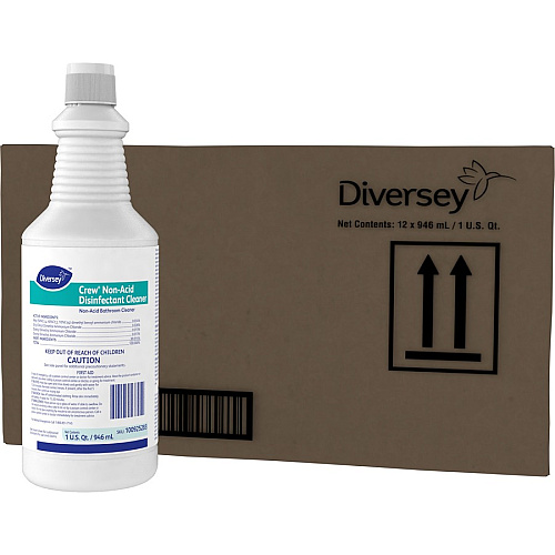 Diversey Crew Non-Acid Disinfectant Cleaner Ready-To-Use - 32 fl oz (1 quart) - Fresh Scent - Recommended For: Odor Remover - Disinfectant, Non-abrasive, Deodorize, Non-porous - Blue - 1 Each (100925283)