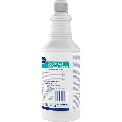 Diversey Crew Non-Acid Disinfectant Cleaner Ready-To-Use - 32 fl oz (1 quart) - Fresh Scent - Recommended For: Odor Remover - Disinfectant, Non-abrasive, Deodorize, Non-porous - Blue - 1 Each (100925283)
