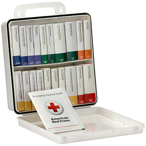 First Aid Only 50-Person Unitized Plastic First Aid Kit - ANSI Compliant 24 x Piece(s) For 50 x Individual(s) - 3" Height x 10" Width10" Length - Plastic Case - 1 Kit (90601)