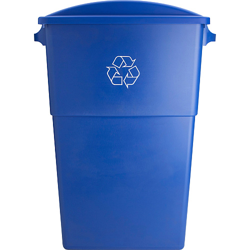 Genuine Joe 23-Gallon Recycling Bin Cutout Lid Round - Blue - 1 Each (GJO98219)
