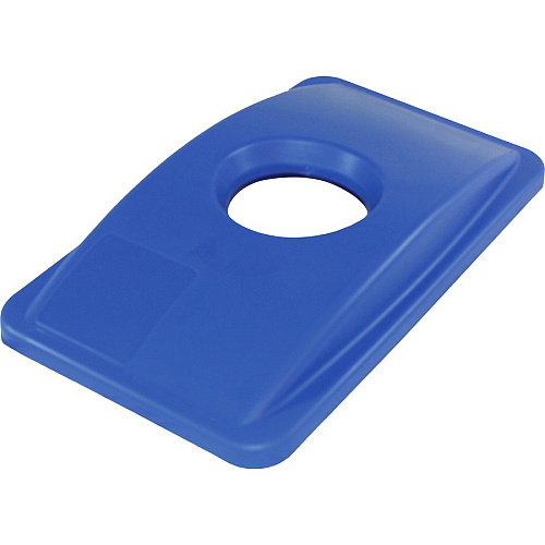 Genuine Joe 23-Gallon Recycling Bin Cutout Lid Round - Blue - 1 Each (GJO98219)