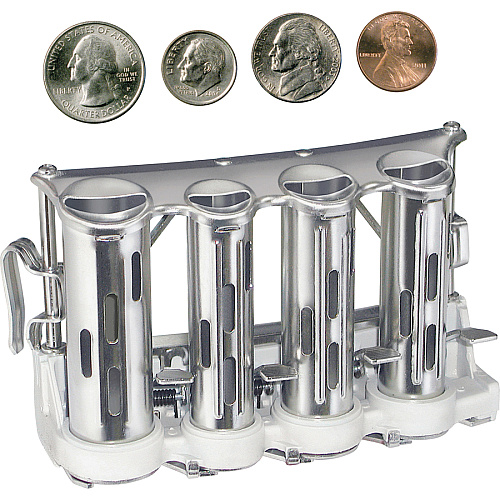 Advantus Four-barrel Money Changer Chrome Steel - Silver - Heavy Duty - 1 Each (MCG1)