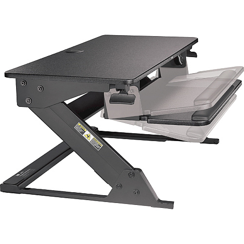 3M Precision Standing Desk Up to 24" Screen Support - 35 lb Load Capacity - 35.40" Height x 23.20" Width x 6.20" Depth - Desktop - Medium Density Fiberboard (MDF), Steel - Black (SD60B)