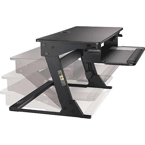 3M Precision Standing Desk Up to 24" Screen Support - 35 lb Load Capacity - 35.40" Height x 23.20" Width x 6.20" Depth - Desktop - Medium Density Fiberboard (MDF), Steel - Black (SD60B)