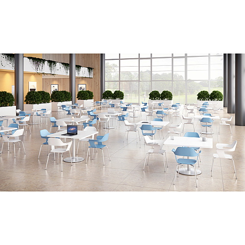 KFI Julep Poly Chair-Red Chrome Frame Color - Tubular Steel Frame Material - Four-legged Base - Red - Fiberglass Reinforced Polypropylene - 1 Each (2500CHRED)