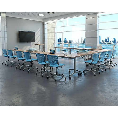 KFI Kool Task Chair with Perforated Back Lime Green Seat Color - Polypropylene Seat Material - Lime Green Back Color - Polypropylene Back Material - Powder Coated Silver Frame Color - Steel Frame Material - 5-star Base - 1 Each (TK2300P14)