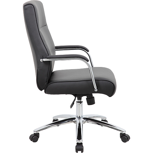Boss Conf Chair, Black Black - 1 Each (B696CBK)