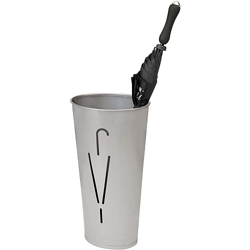 Alba Umbrella Holder 12.2" Height x 10.2" Width x 10.2" Depth - Steel - Gray - Sturdy - 1 Each (PMRAINYM)