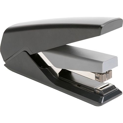Business Source Full Strip Flat-Clinch Stapler Staples Upto 30 Sheet of 20lb Paper - Holds Upto 210 Staple - Full Strip - Staple Size: 0.25" - Front Loading - Black - 1 Each (BSN62838)