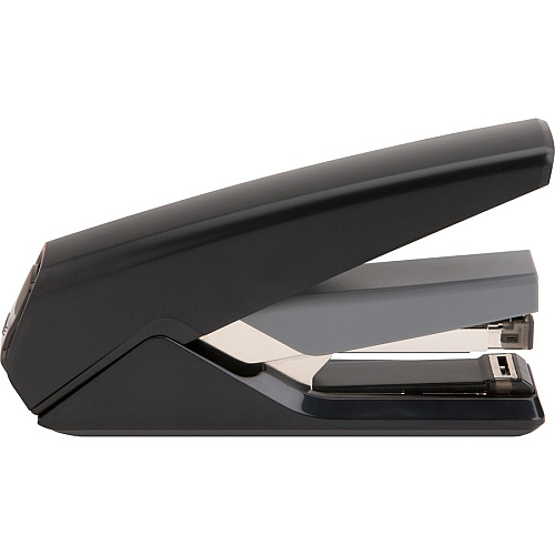 Business Source Full Strip Flat-Clinch Stapler Staples Upto 30 Sheet of 20lb Paper - Holds Upto 210 Staple - Full Strip - Staple Size: 0.25" - Front Loading - Black - 1 Each (BSN62838)
