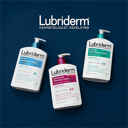 Lubriderm Daily Moisture Lotion Lotion - 16 fl oz - For Dry, Normal Skin - Applicable on Body - Moisturising, Non-greasy, Fragrance-free, Absorbs Quickly - 1 Each (48323)
