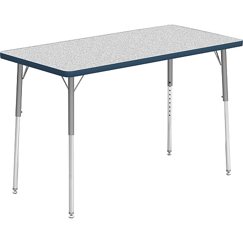 Lorell Classroom Activity Tabletop Gray Nebula, High Pressure Laminate (HPL) Rectangle Top - 48" Table Top Width x 24" Table Top Depth x 1.13" Table Top Thickness - Classroom - Assembly Required - 1 Each (LLR99916)