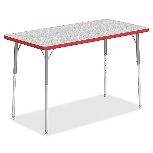 Lorell Classroom Activity Tabletop Gray Nebula, High Pressure Laminate (HPL) Rectangle Top - 48" Table Top Width x 24" Table Top Depth x 1.13" Table Top Thickness - Classroom - Assembly Required - 1 Each (LLR99917)