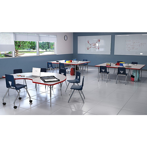 Lorell Classroom Activity Tabletop Gray Nebula, High Pressure Laminate (HPL) Rectangle Top - 72" Table Top Width x 30" Table Top Depth x 1.13" Table Top Thickness - Classroom - Assembly Required - 1 Each (LLR99921)