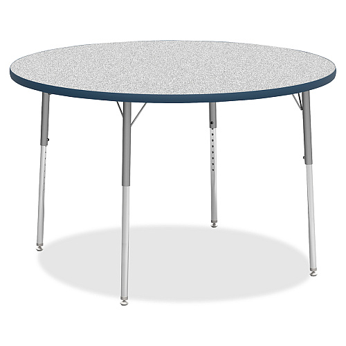 Lorell Classroom Activity Tabletop Gray Nebula Round, High Pressure Laminate (HPL) Top - 1.13" Table Top Thickness x 48" Table Top Diameter - Classroom - Assembly Required - 1 Each (LLR99922)