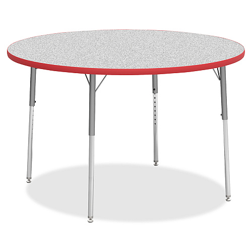 Lorell Classroom Activity Tabletop Gray Nebula Round, High Pressure Laminate (HPL) Top - 1.13" Table Top Thickness x 48" Table Top Diameter - Classroom - Assembly Required - 1 Each (LLR99923)
