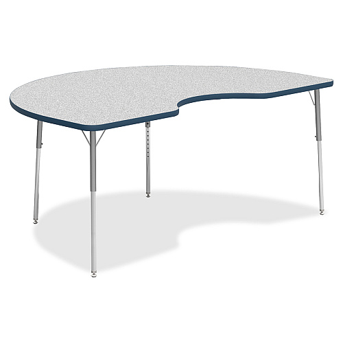 Lorell Classroom Activity Tabletop Gray Nebula, High Pressure Laminate (HPL) Kidney-shaped Top - 72" Table Top Width x 48" Table Top Depth x 1.13" Table Top Thickness - Classroom - 1 Each (LLR99924)