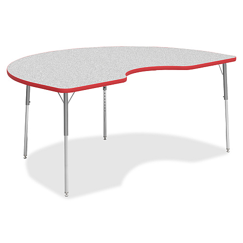 Lorell Classroom Activity Tabletop Gray Nebula, High Pressure Laminate (HPL) Kidney-shaped Top - 72" Table Top Width x 48" Table Top Depth x 1.13" Table Top Thickness - Classroom - Assembly Required - 1 Each (LLR99925)