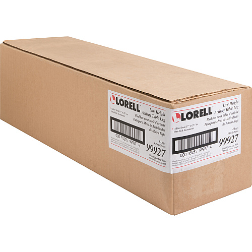 Lorell Activity Table Height-Adjustable Leg Kit - 17" to 25"H 30" Length x 1.12" Diameter - Silver Mist, Chrome - 4 / Carton (LLR99927)