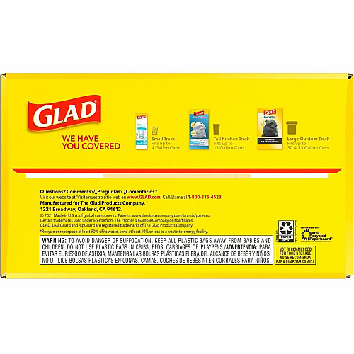Glad ForceFlex Tall Kitchen Drawstring Trash Bags (78564)