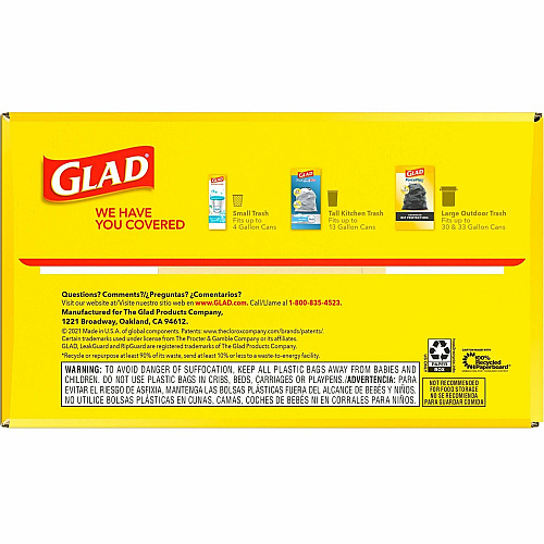 Glad ForceFlex Tall Kitchen Drawstring Trash Bags (78564)