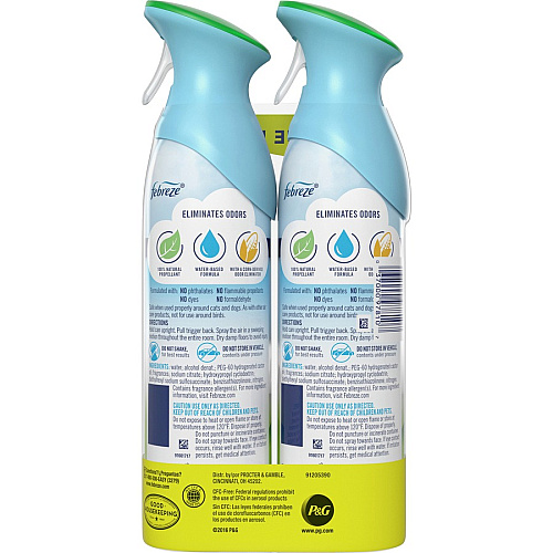 Febreze Air Freshener Spray Spray - 8.8 fl oz (0.3 quart) - Gain Original - Odor Neutralizer, VOC-free - 2/Pack - 6 / Carton (97810CT)