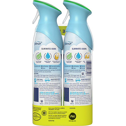 Febreze Air Freshener Spray Spray - 8.8 fl oz (0.3 quart) - Gain Original - Odor Neutralizer, VOC-free - 2/Pack - 6 / Carton (97810CT)