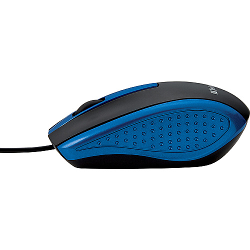 Verbatim Corded Notebook Optical Mouse - Blue Optical - Cable - Blue - USB Type A - Scroll Wheel - 3 Button(s) - 1 Each (99743)