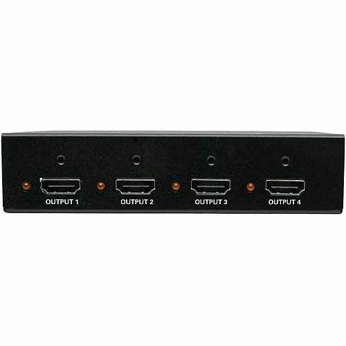 Eaton Tripp Lite Series 4-Port HDMI Splitter - 4K @ 60 Hz, HDCP 2.2, HDR, TAA 3840 × 2160 - 22.97 ft Maximum Operating Distance - 1 x HDMI In - 4 x HDMI Out - Metal - TAA Compliant (B118004UHD2)