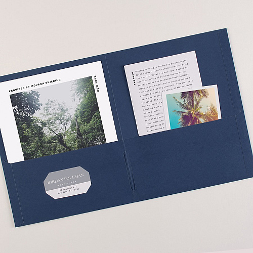 Avery&reg; Letter Pocket Folder 8 1/2" x 11" - 40 Sheets Capacity - 2 Internal Pocket(s) - Embossed Paper - Dark Blue - Embossed - 25/Box - 5 / Carton (47985CT)