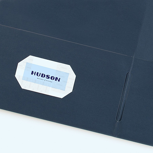 Avery&reg; Letter Pocket Folder 8 1/2" x 11" - 40 Sheets Capacity - 2 Internal Pocket(s) - Embossed Paper - Dark Blue - Embossed - 25/Box - 5 / Carton (47985CT)