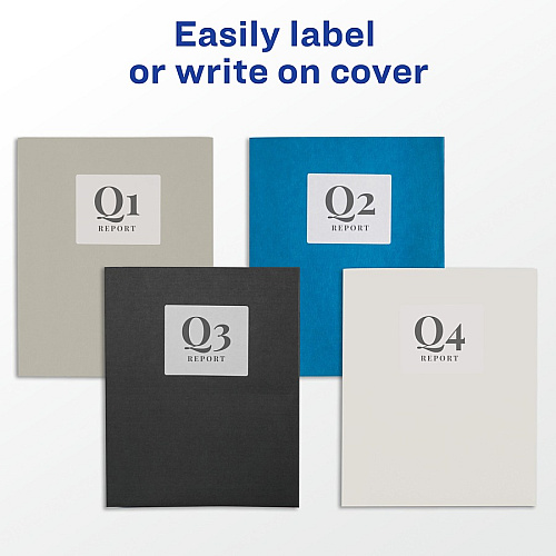 Avery&reg; Letter Pocket Folder 8 1/2" x 11" - 40 Sheets Capacity - 2 Internal Pocket(s) - Embossed Paper - Black - Embossed - 25/Box - 5 / Carton (47988CT)
