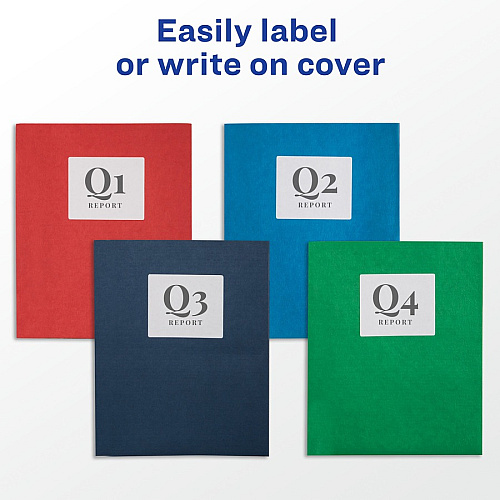 Avery&reg; Letter Pocket Folder 8 1/2" x 11" - 40 Sheets Capacity - 2 Internal Pocket(s) - Embossed Paper - Red - Embossed - 25/Box - 5 / Carton (47989CT)